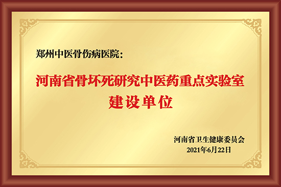 河南省骨坏死研究中医药重点实验室建设单位