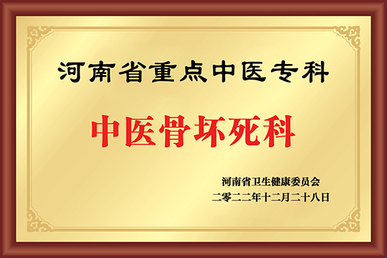 河南省重点中医专科-中医骨坏死科